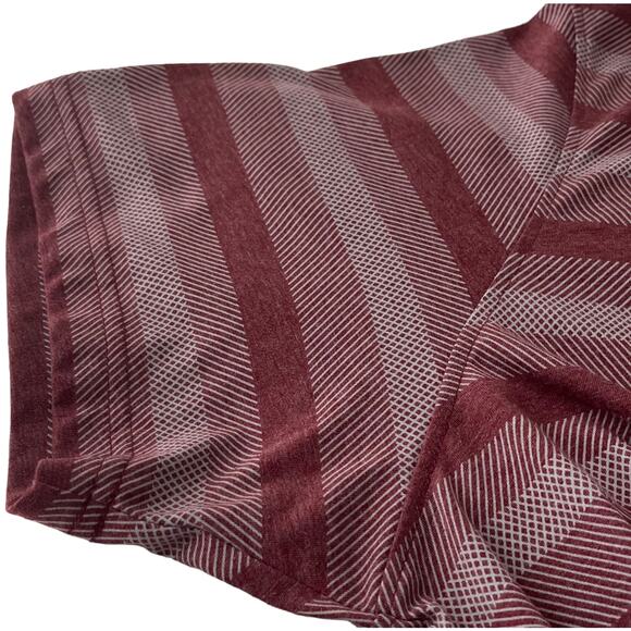 PUMA SHORT SLEEVE GOLF POLO, MENS, XXL, CRANBERRY & WHITE STRIPES, FRONT POCKET - Picture 6 of 12